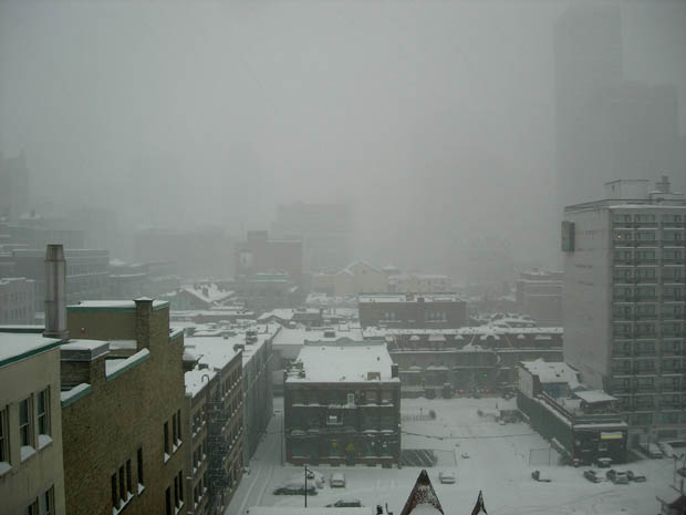/Downtown Montreal under the Snow