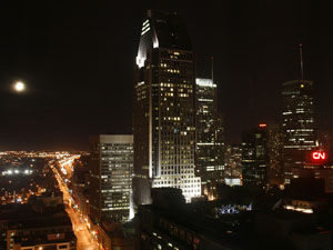 Downtown Montreal by night