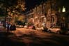La rue Jeanne-Mance la nuit