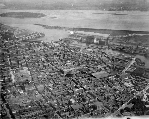 Aerial View of Montreal Old Port - Montreal